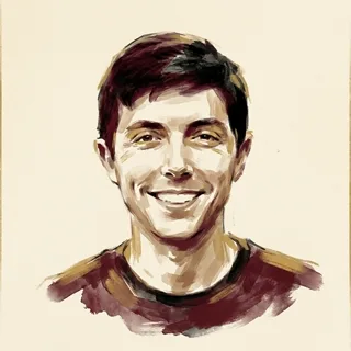 Painted portrait of Romain Hardy