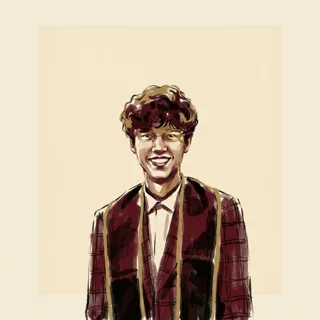 Painted portrait of David Wang
